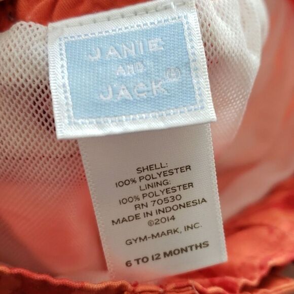 Janie and Jack Boys Orange Floral Tropical Summer Trendy Swim Shorts Size 6-12mo - Picture 2 of 3